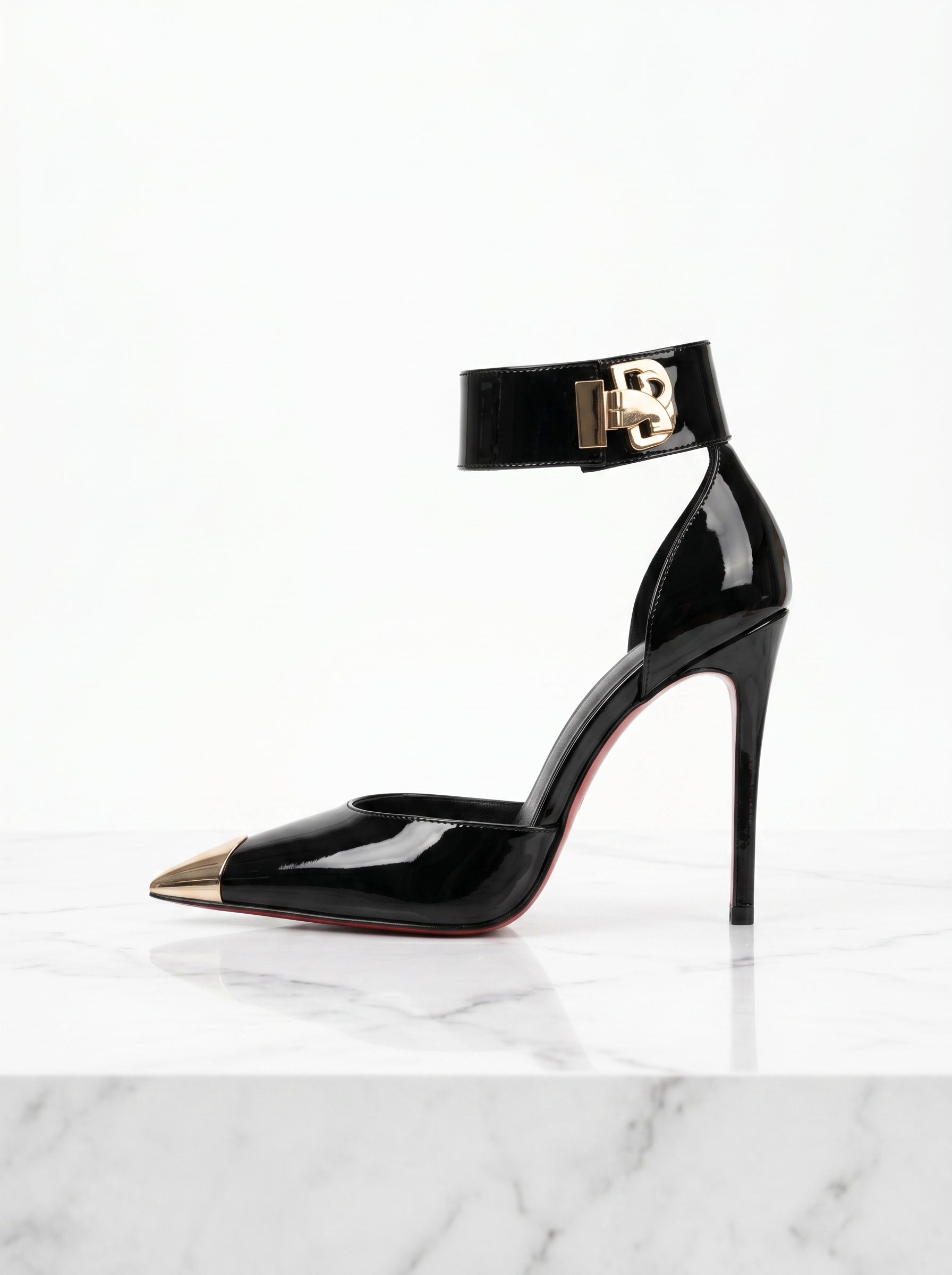 Metal Toe Stiletto Heel
