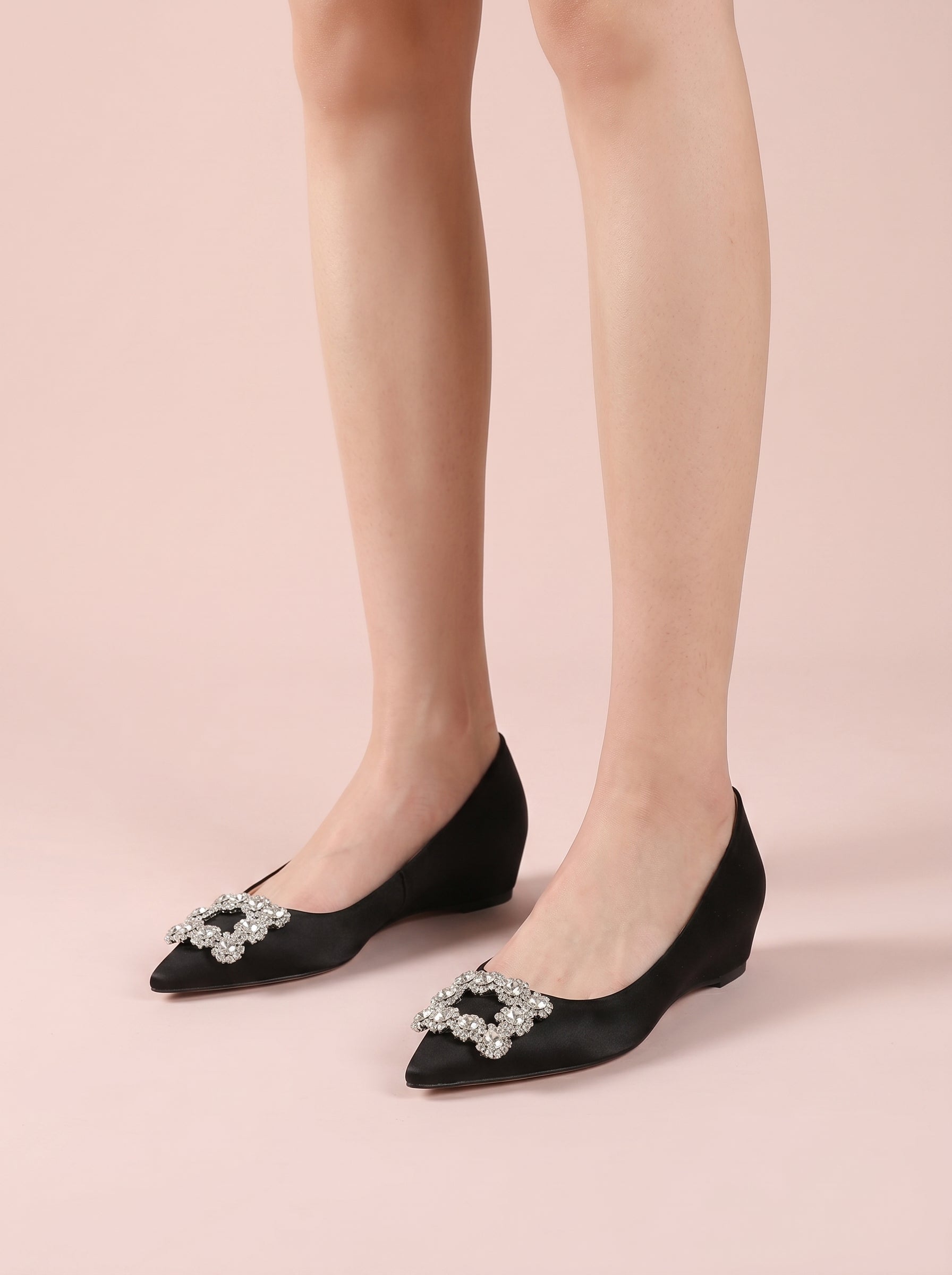 Crystal Buckle Pointed Heel