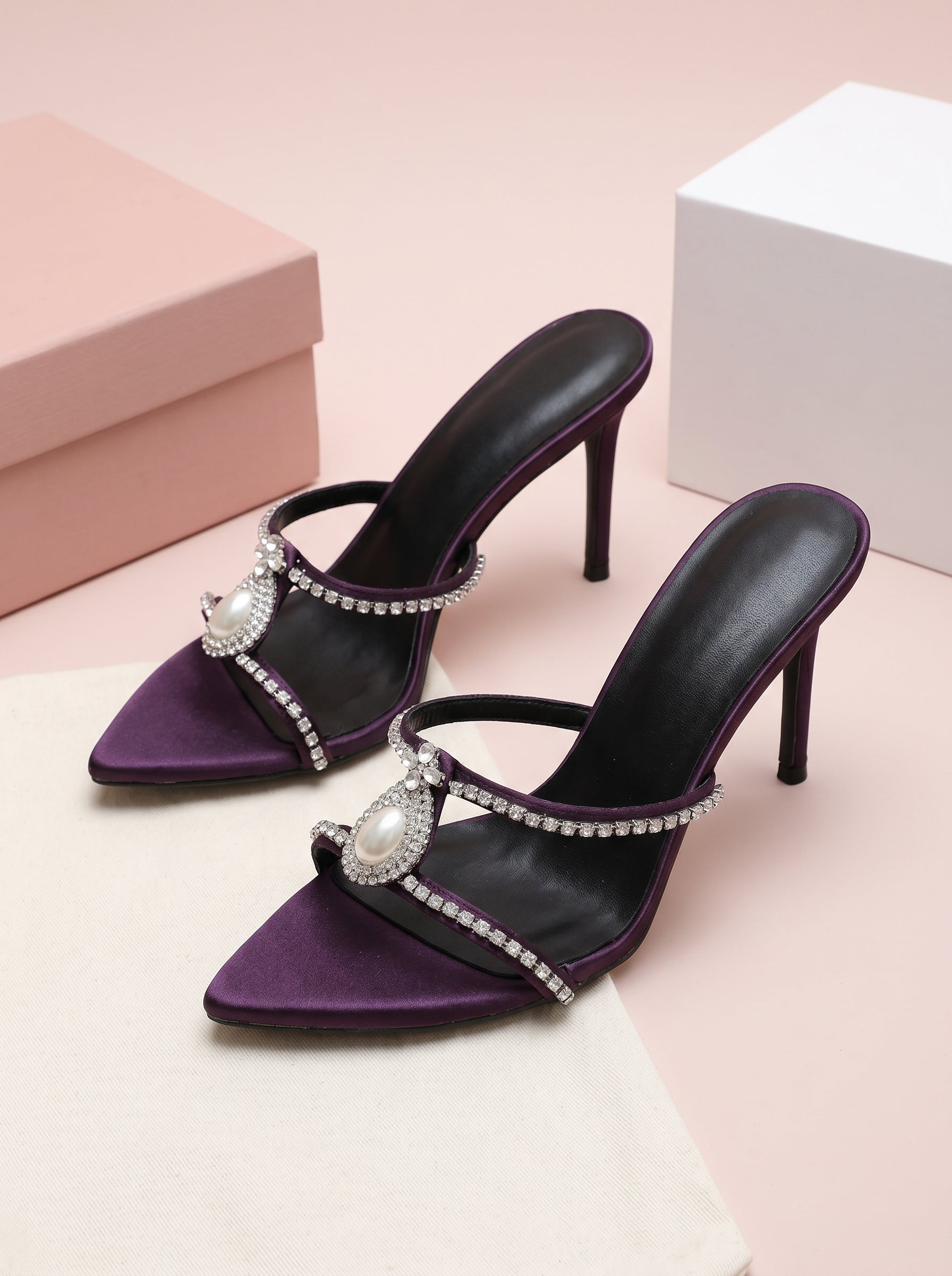 Crystal Embellished Heel