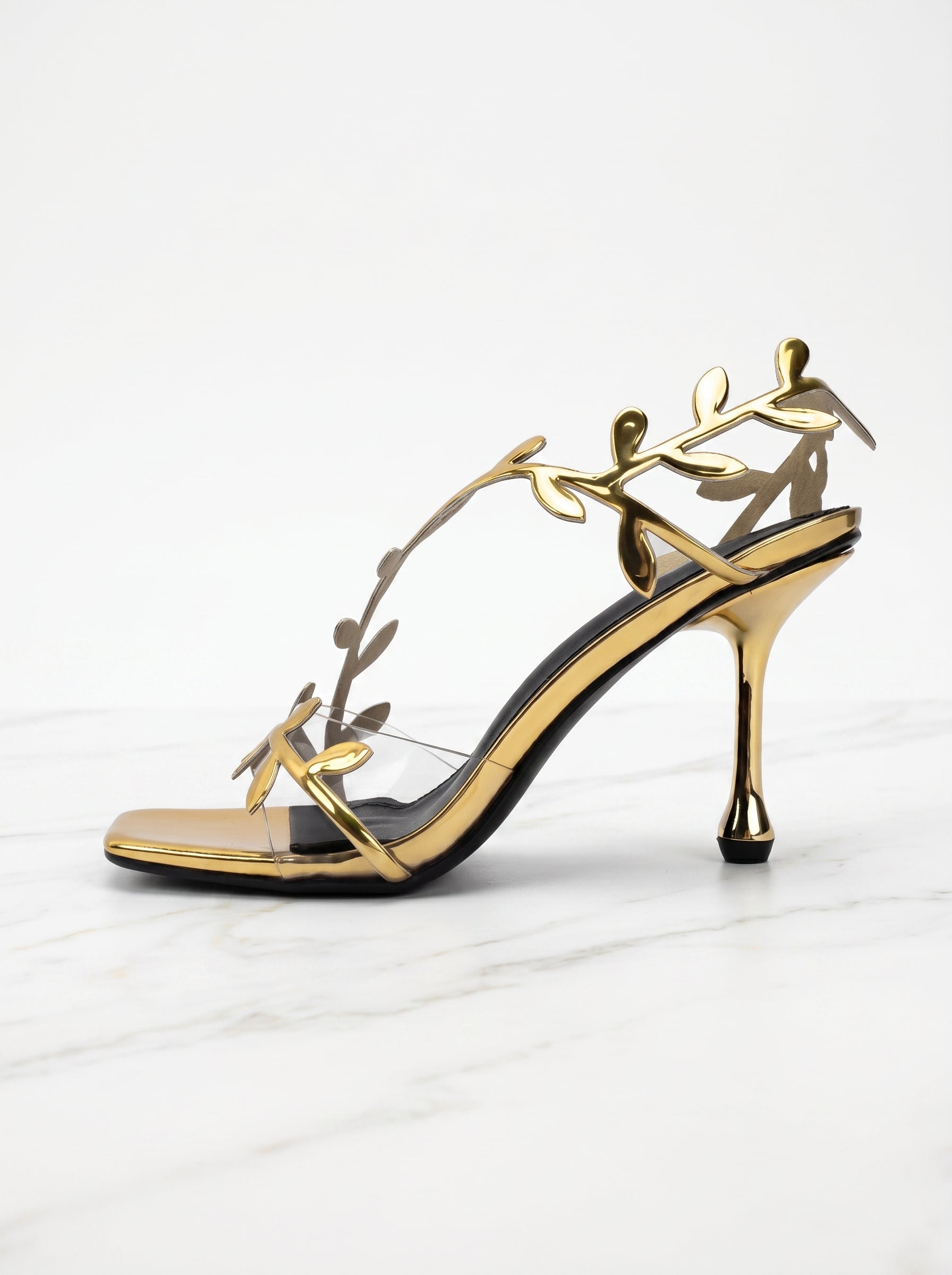 Gold Leaf Stiletto Heel