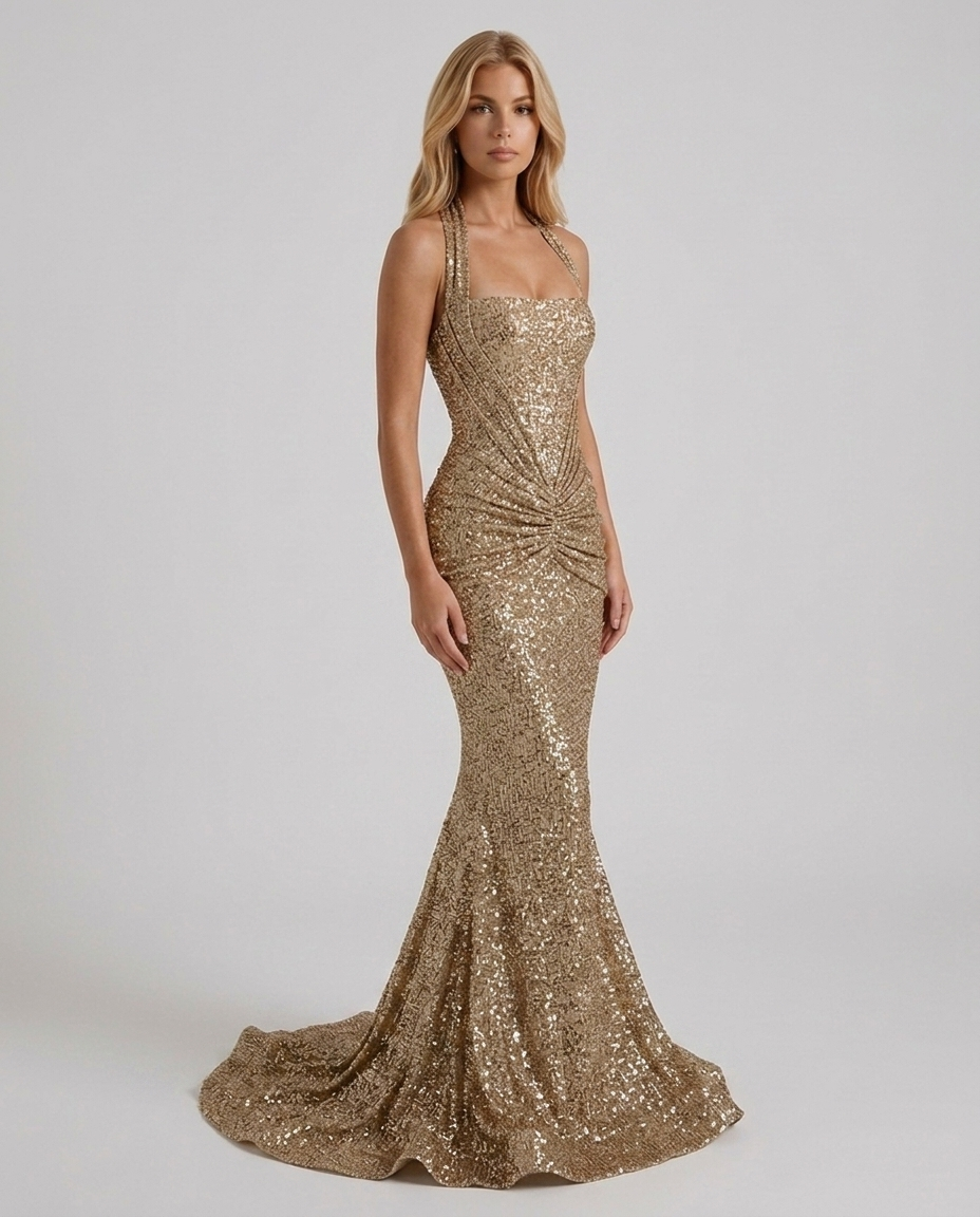 Gold Mermaid Gown